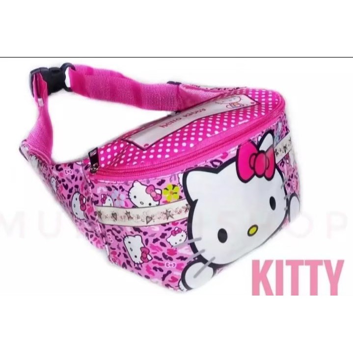 NIQABIS WAISTBAG ANAK PEREMPUAN KARAKTER KARTUN LOL MINNIE DORAEMON HELLO KITTY TAS SELEMPANG ANAK