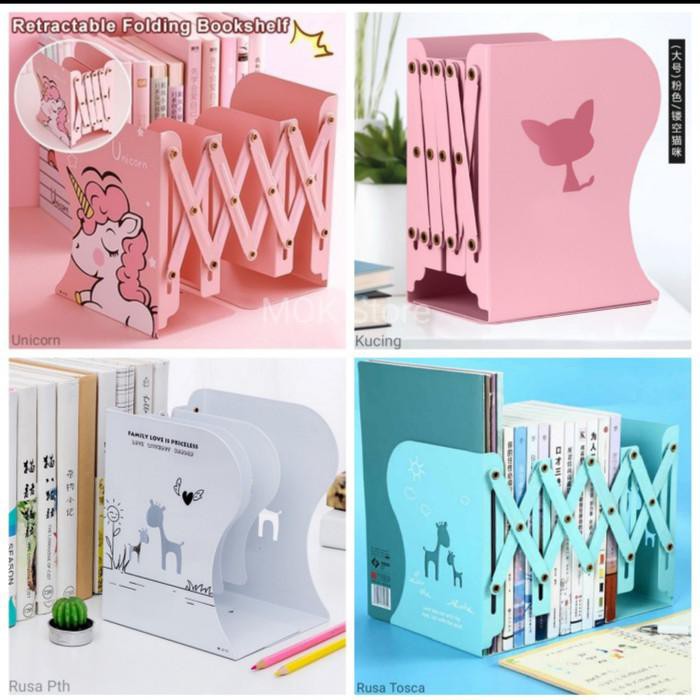

Sandaran Pembatas Buku Besi | Book End | Book Holder | Pembatas Buku - Cat Kucing