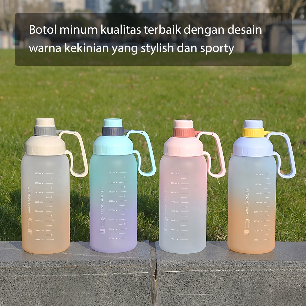 HUGO Botol Minum Anak Jumbo 1800 ml Botol Air Viral Premium Quality