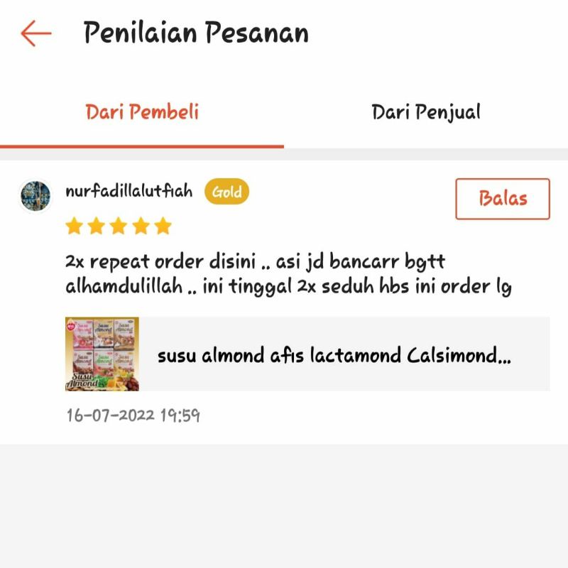 afis susu almond calsimond almom almonde pelancar asi