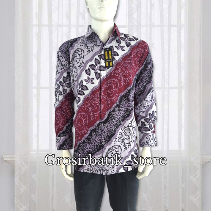 BAJU BATIK COUPLE AYAH DAN ANAK PRIA lengan panjang premium katun