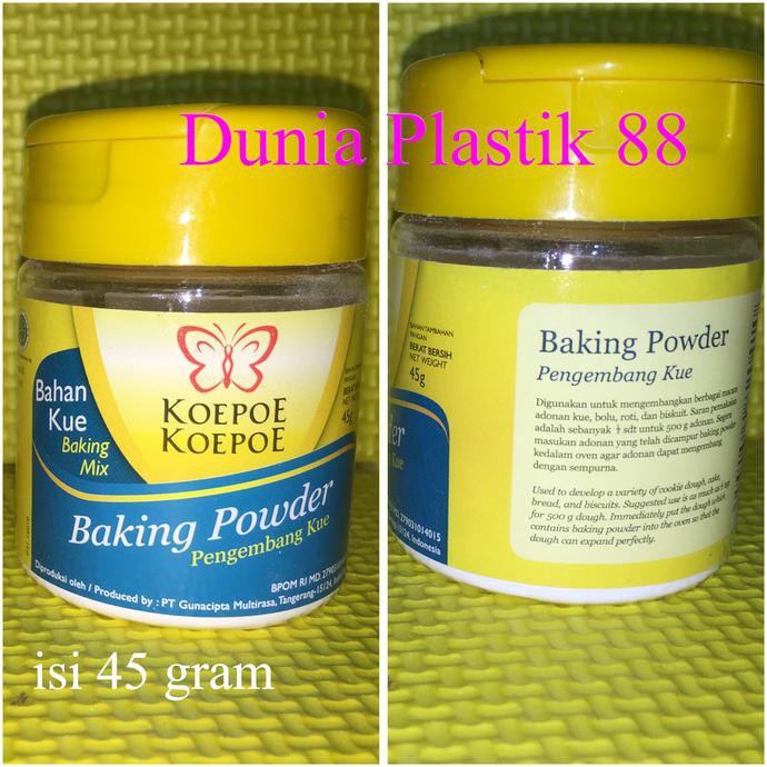

Toko-Bahan-Kue- Isi 45 Gram Baking Powder Koepoe Koepoe Kupu Kupu Bubuk Pengembang Kue -Terlengkap-