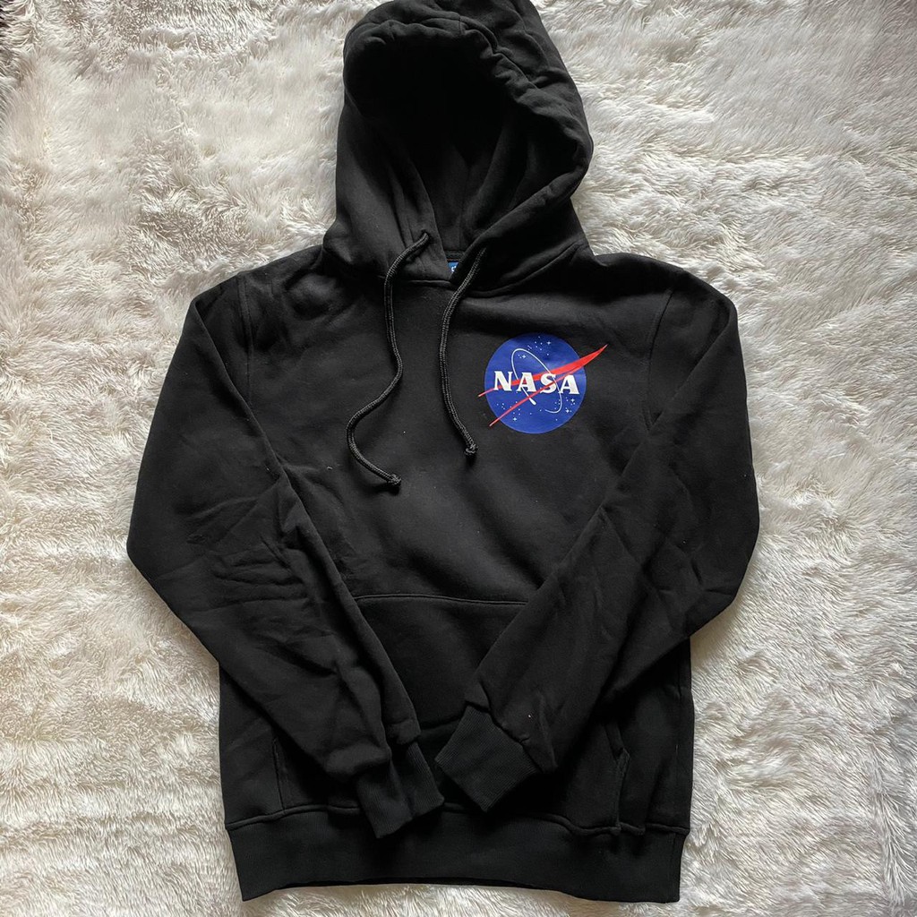 H&amp;M Hoodie NASA World Black / Hoodie HnM Original Pria Wanita