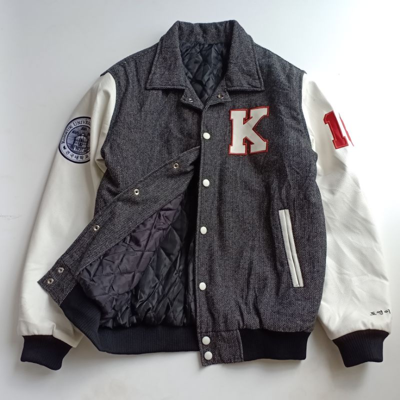 Varsity Konkuk University / Jaket Univ Leather Thrift Second