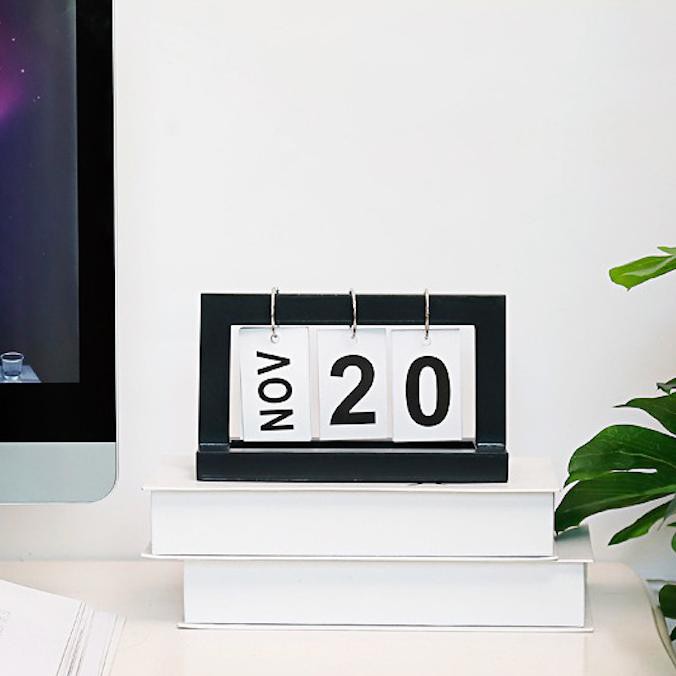 

✨BISA COD✨ Pelender Hitam | kalender calendar meja unik cantik shabby hias modern