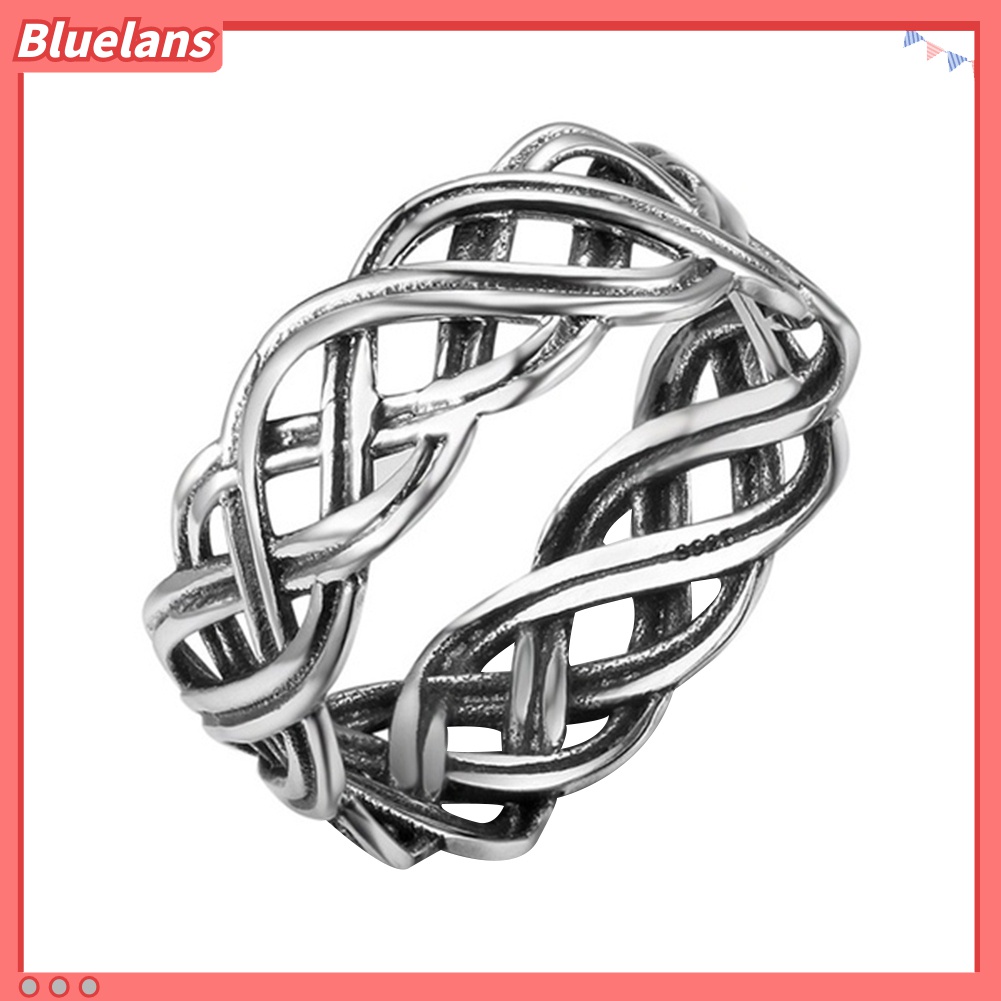 Cincin Desain Simpul Silang Infinity Intertwined Gaya Vintage Untuk Wanita