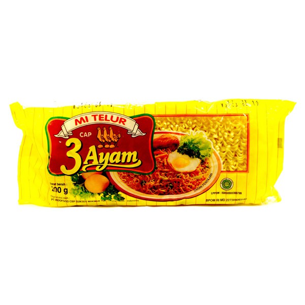 

Cap 3 Ayam Mie Telor Kng 200 Gr