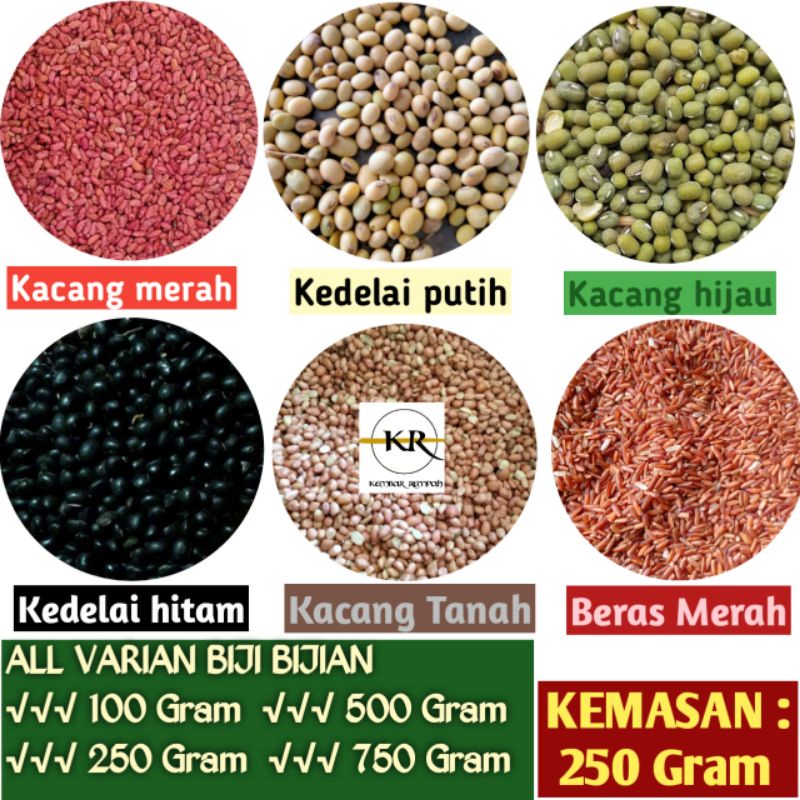 

All varian kacang kacangan diet sehat 250 gram