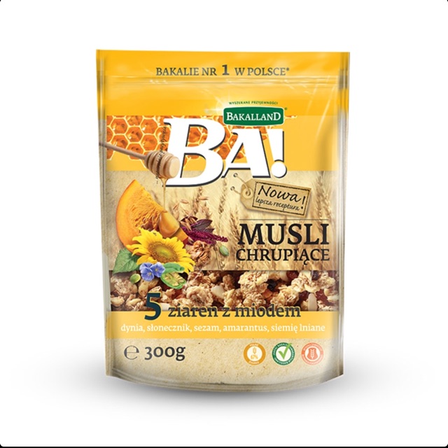 Bakalland BA Crunchy Muesli 5 Seeds with Honey
