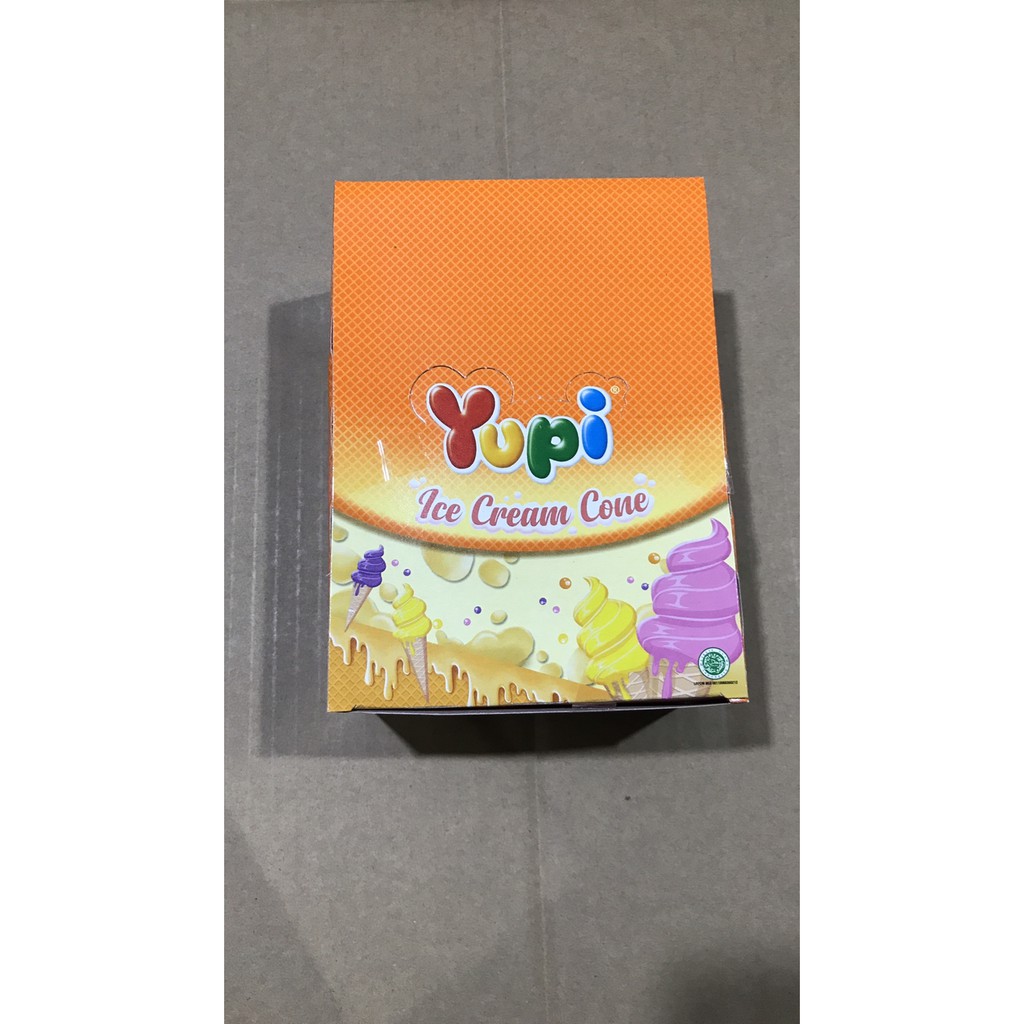 

PROMO YUPI ICE CREAM CONE 1 PAK BOX DUS 24 PCS PERMEN JELLY MANIS TERMURAH