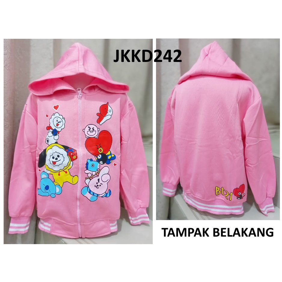 Jaket Anak Perempuan Motif Kartun