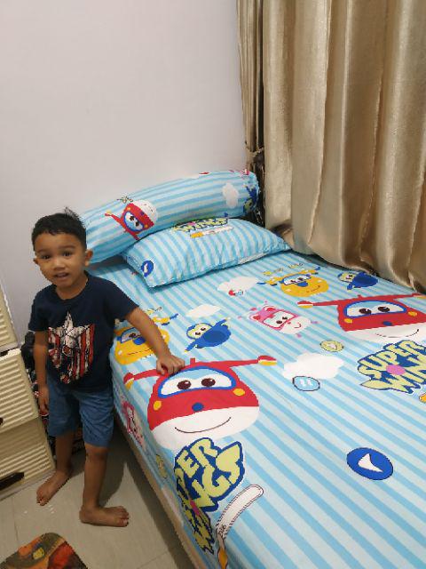 Seprei Set Katun Jepang B Super Wings Uk 100,120,160,180,200