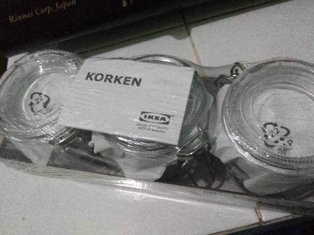 Toples Bumbu Kaca Krkn Tempat Penyimpanan Bumbu Masak 13cl Isi 3 Pcs