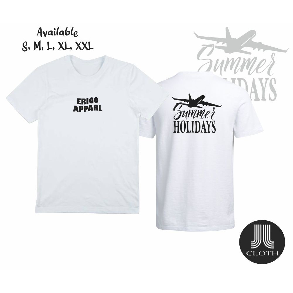 T SHIRT BAJU KAOS ERIGO APPAREL SUMMER HOLIDAYS/ KAOS ERIGO APPAREL