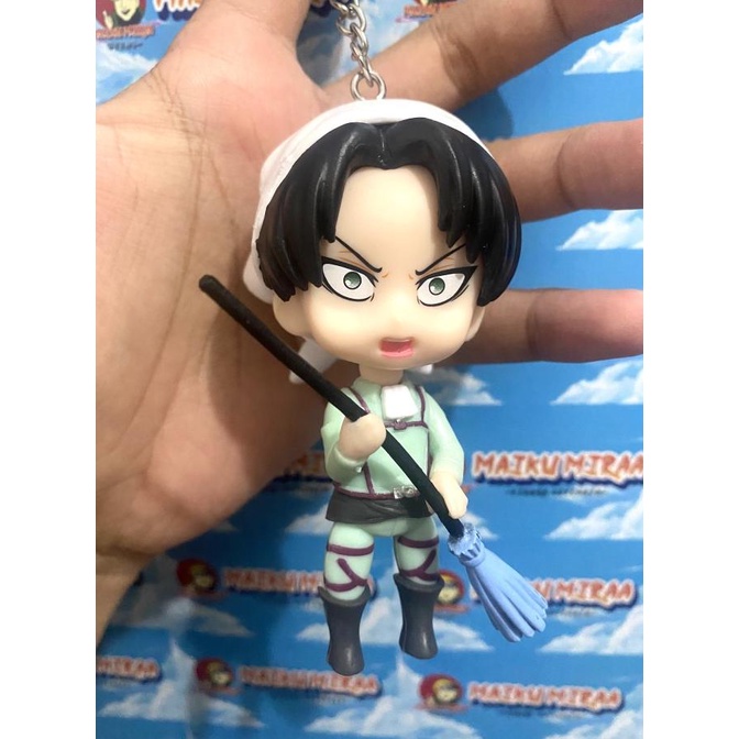 Figure Keychain / Gantungan Kunci AOT Levi ackerman Eren Yaeger JUAL