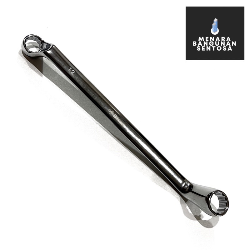 Kunci Ring Bison 12 x 14 mm / Double Offset Ring Wrench Chrome 12x14