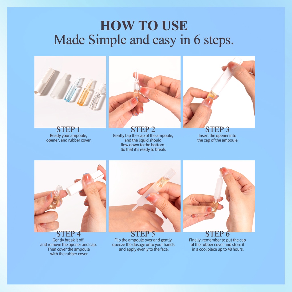[BPOM] Premiere Beaute 4X Whitening Ampoule Serum 1.5ml*10 Niacinamide VC Booster Essential concentrated serum-7
