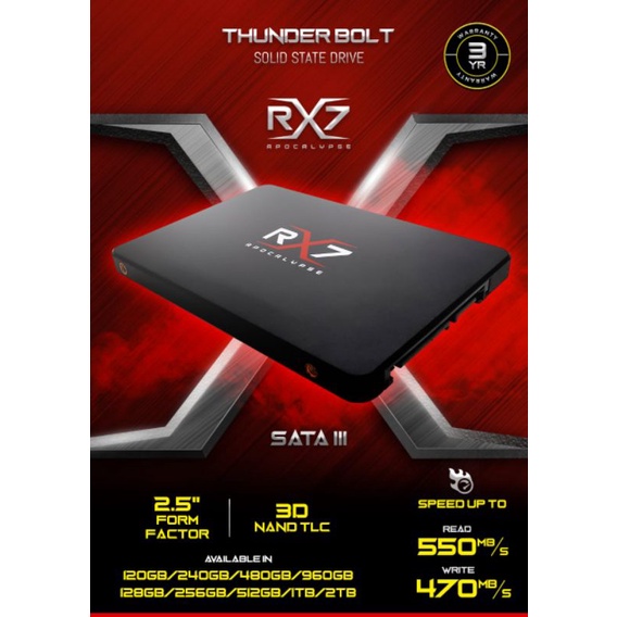 SSD RX7 240GB GARANSI 3TAHUN RESMI