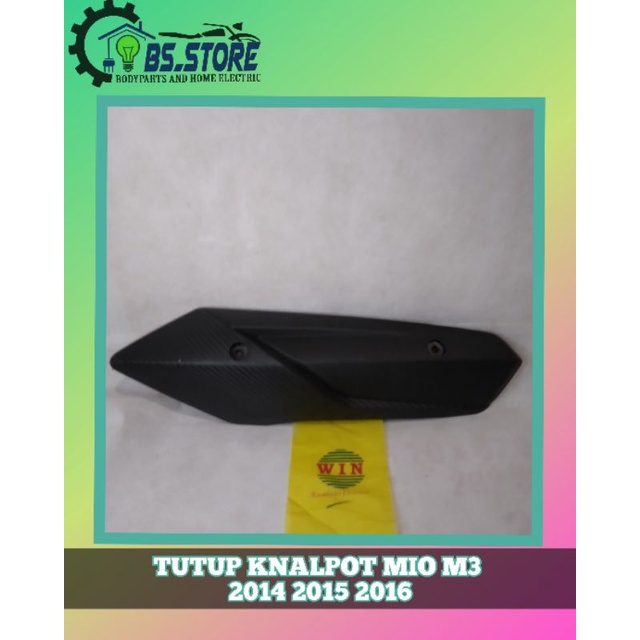 TUTUP KNALPOT MIO M3 2014 2015 2016 | COVER MUFLER YAMAHA MIO M3 2014 2015 2016 | COVER KNALPOT MIO M3 | MERK WIN