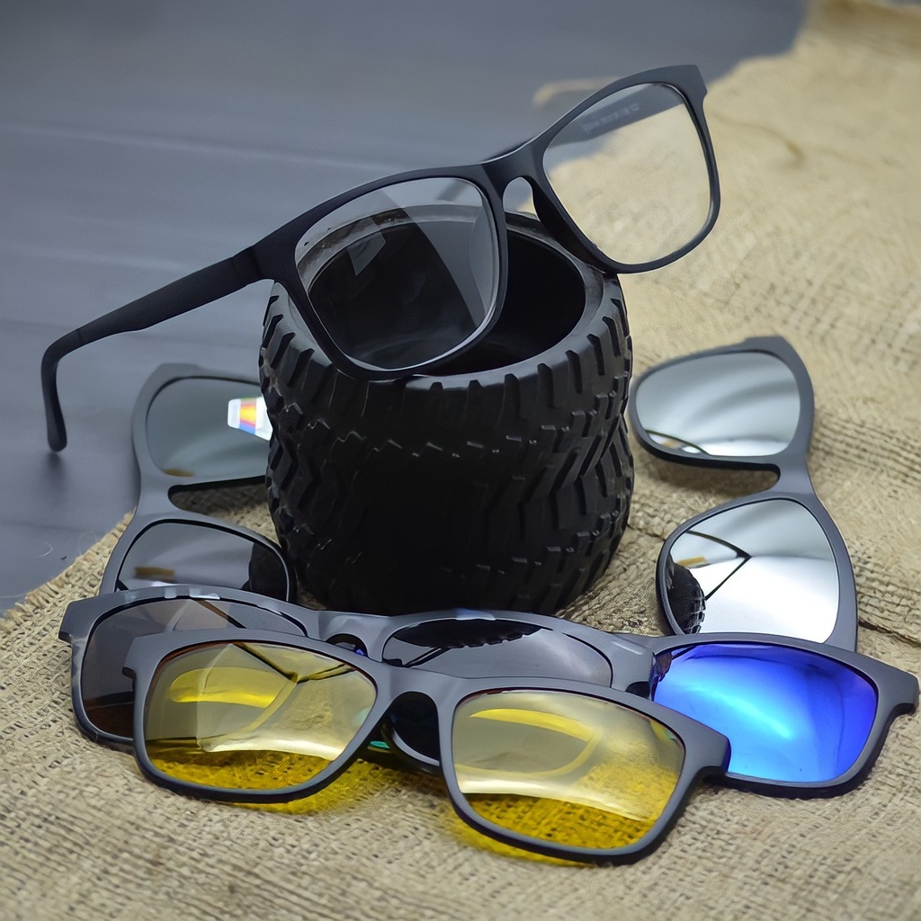 Kacamata Clip On Blueray Pria/Wanita Kacamata Hitam Sunglasses / Vintage Korea Terbaru