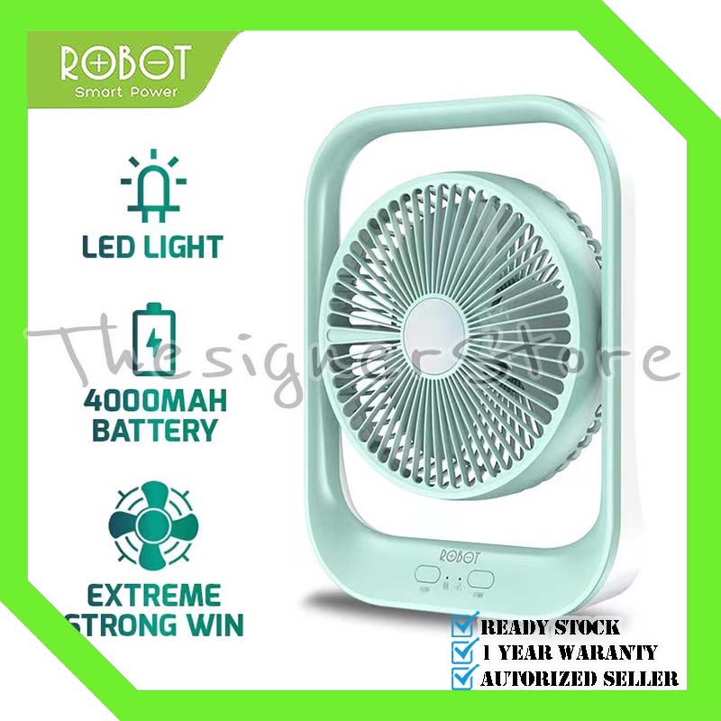 ROBOT RT-BF13 Portable Fan 4000mAh Kipas Angin Rotatable 300° 7inch LED Garansi Original Resmi