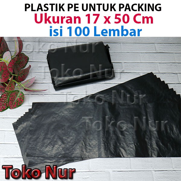 Plastik PE ukuran 17 X 50 Cm untuk packing barang