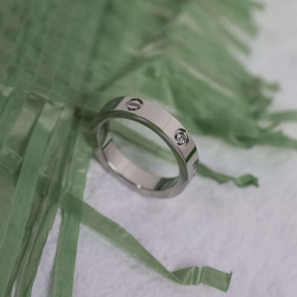 Cincin titanium CTR ada mata korea style anti karat