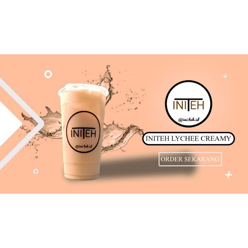

ini teh INITEH LYCHEE CREAMY kemasan botol 1 liter