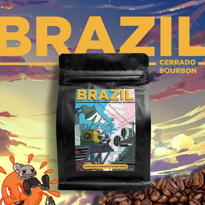 

Brazillian Bourbon (200 gram) roasted Coffee beans specialty Biji Kopi