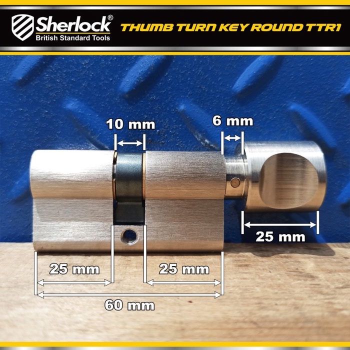 Silinder Kunci Original Sherlock 60 MM Kunci Cyinder Thumbturn Putar TTR1