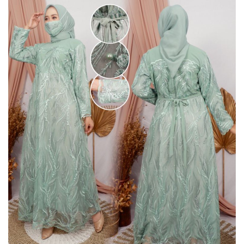 GAMIS KEBAYA MODERN-BAJU KEBAYA-DRESS KEBAYA-GAMIS TILLE MODERN-BAJU KEBAYA MODERN-DRESS MUSLIM