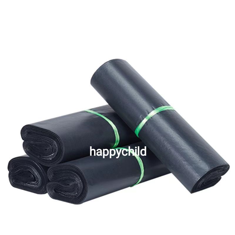 Premium plastik hitam polymailer packing ada lem happychild