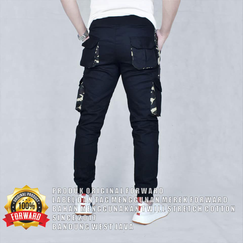 Celana Joger Cargo Pdl Camo Army Pria Forward System