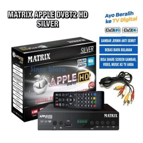 Set Topbox Tv Digital Matrix DVB T2 EWS Apple HD set topbox tv digital untuk tv tabung / set topbox tv analog ke digital / stb tv digital murah / set box tv digital murah / set box tv digital / set top box tv Bisa Youtube garansi resmi