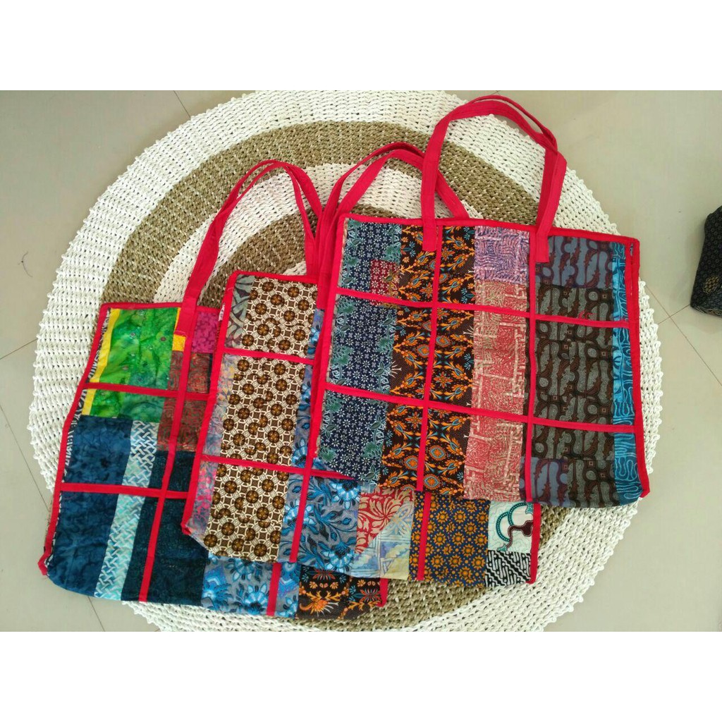 TAS LAUNDRY JUMBO BATIK MURAH - TAS BELANJA BESAR JUMBO BATIK WANITA - KAIN PERCA - DARI KAIN PERCA - KAIN PERCA MURAH