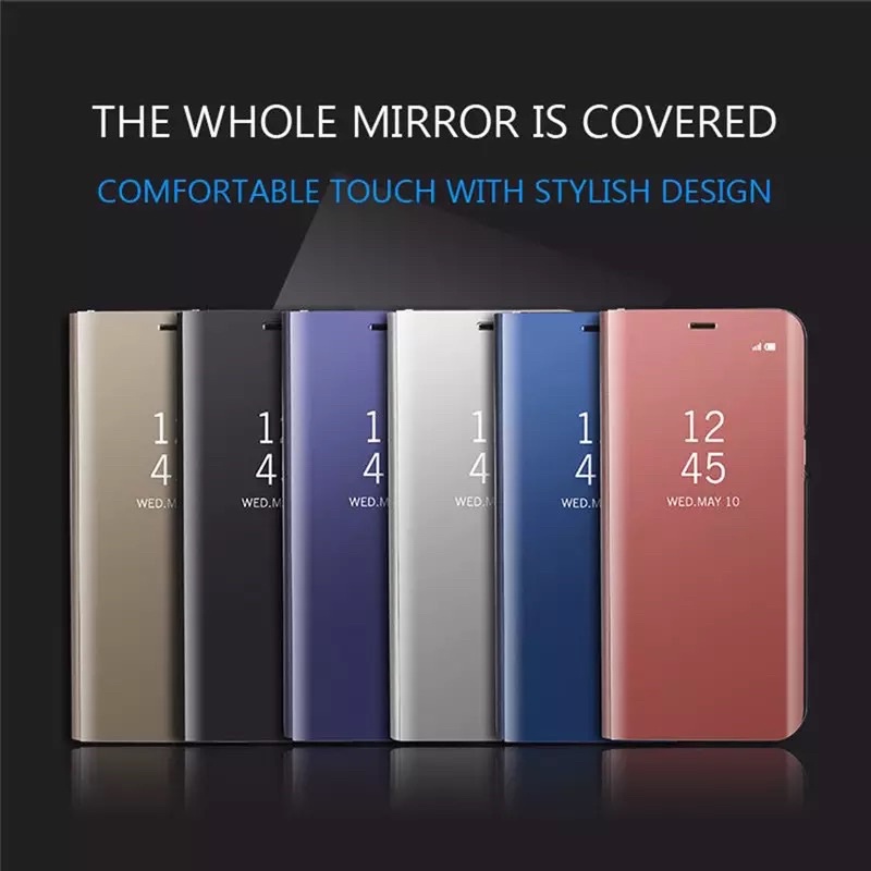 SAMSUNG S22 S22+ S22 ULTRA S21 S21+ PLUS S21 ULTRA GRAND PRIME Flip Cover Clear View Case Mirror Standing Auto Lock