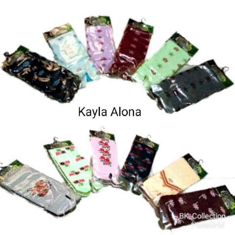 Kaos Kaki 2 Jari SAKURA / LORINA MOTIF Telapak Hitam TEBAL