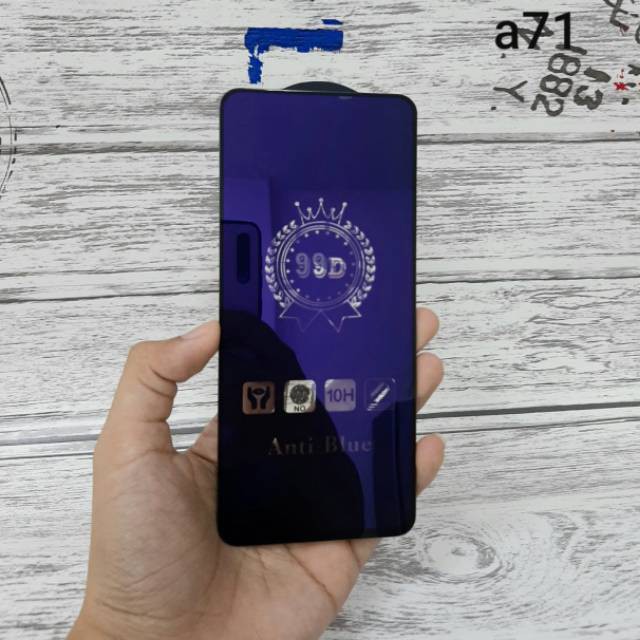 Tempered Glass Bluray Anti Blue Light Full 10D 99D Samsung A71 A80