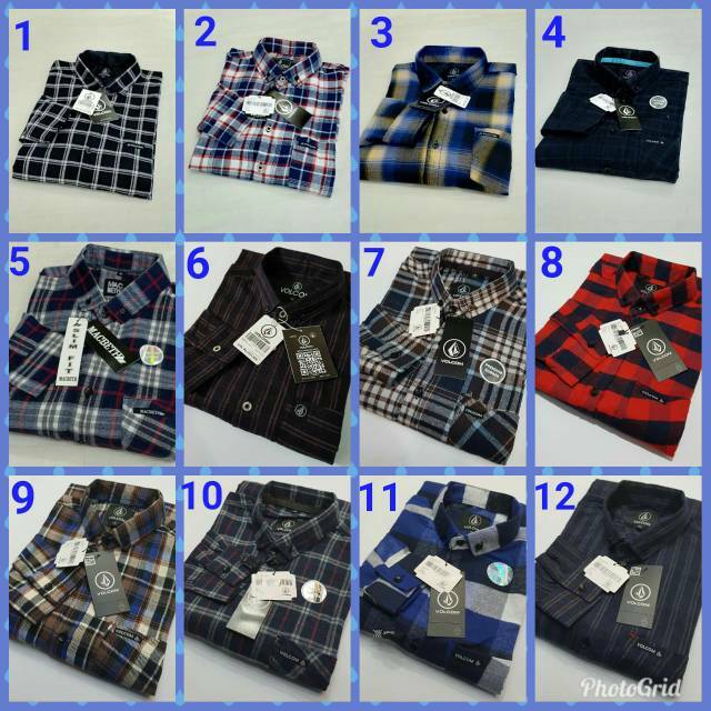 KEMEJA FLANEL VOLCOM LENGAN PANJANG