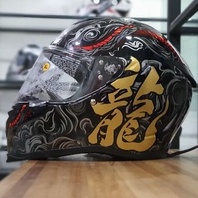 ZEUS ZS822 BLACK AO15 GOLD | HELM FULL FACE | ORIGINAL ZEUS