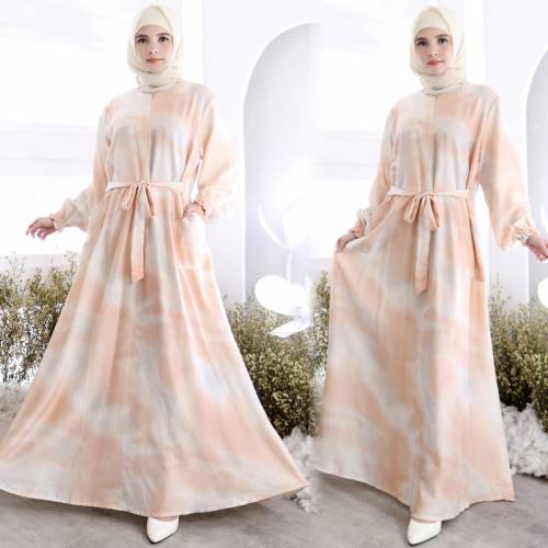 Gamis Wanita Muslim Jumbo Elegan Mewah Pesta Kondangan Terbaru 2022 Dress Disty Viral Adek Kekinian 
