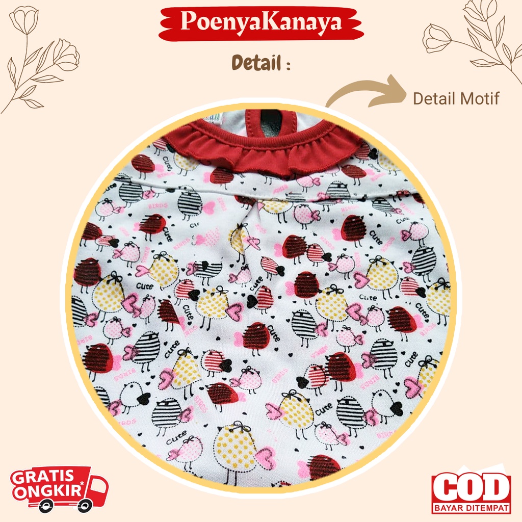 Setelan Baju Bayi Piyama Bayi Panjang Perempuan Cute Bird Fauzan 6-18 Bulan SPY97