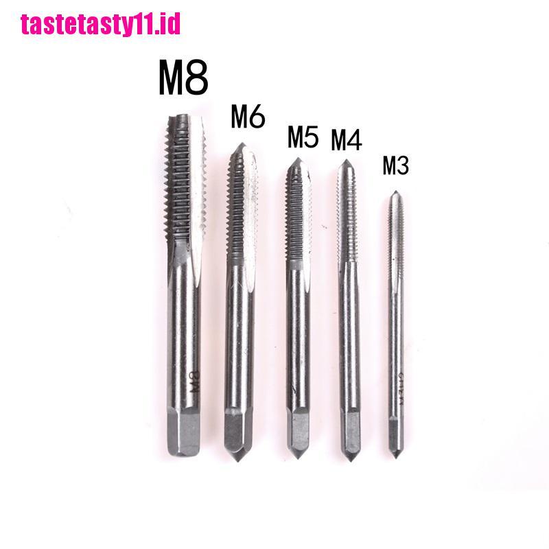 【TTID】5pcs/Set M3 M4 M5 M6 M8 Hand Tap Straight Flute 3mm-8mm Hand Fast tapping