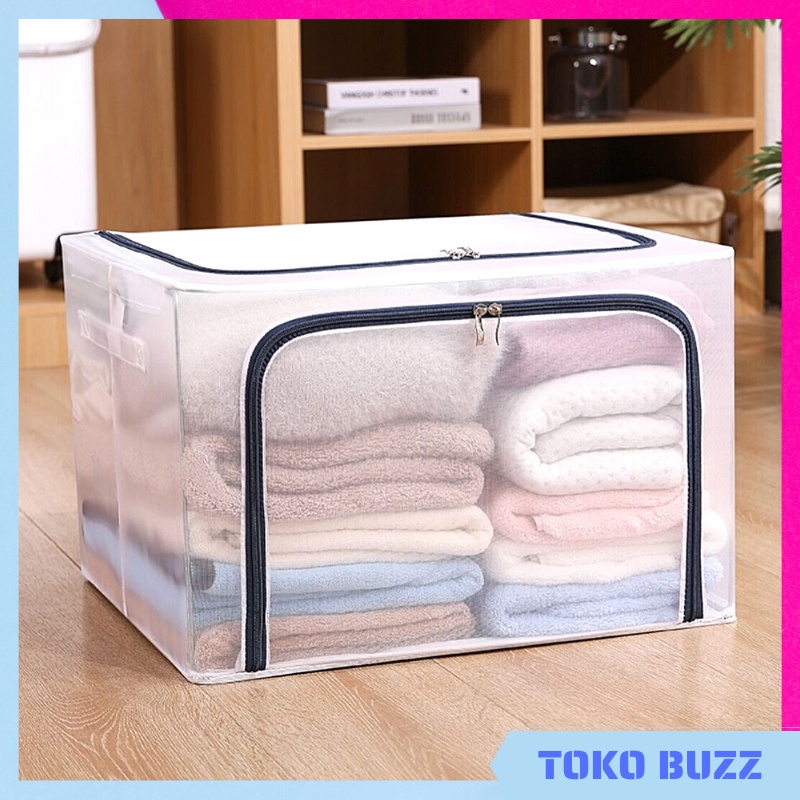 Storage Box 66L Multifungsi / Tempat Penyimpanan Mainan Baju Selimut Motif PREMIUM TO-015