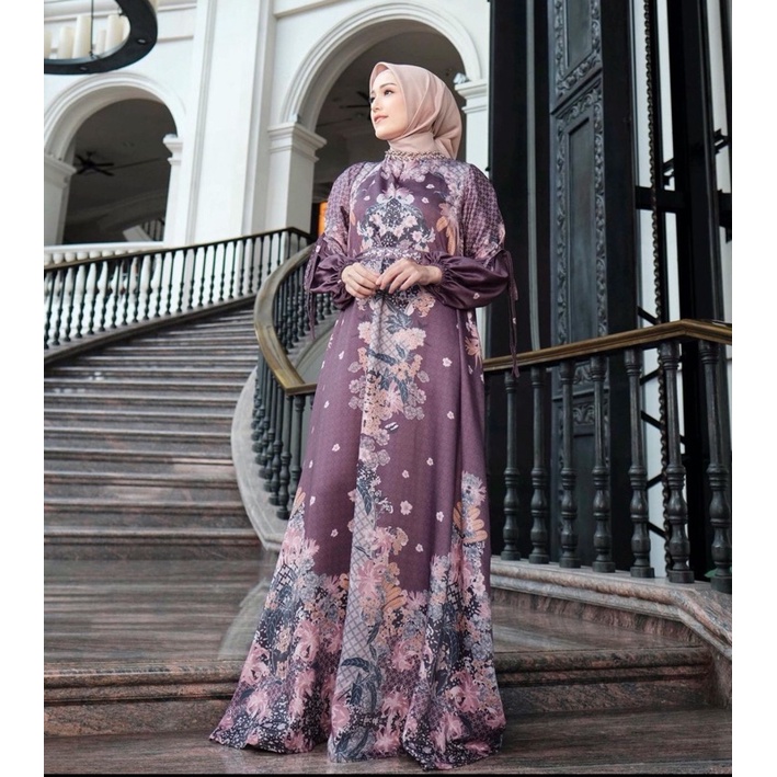 MAYA DRESS MAROON BY VANILLAHIJAB