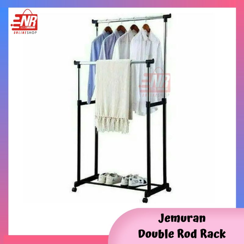 Rak Gantung Baju / Double road rack.rak serbaguna