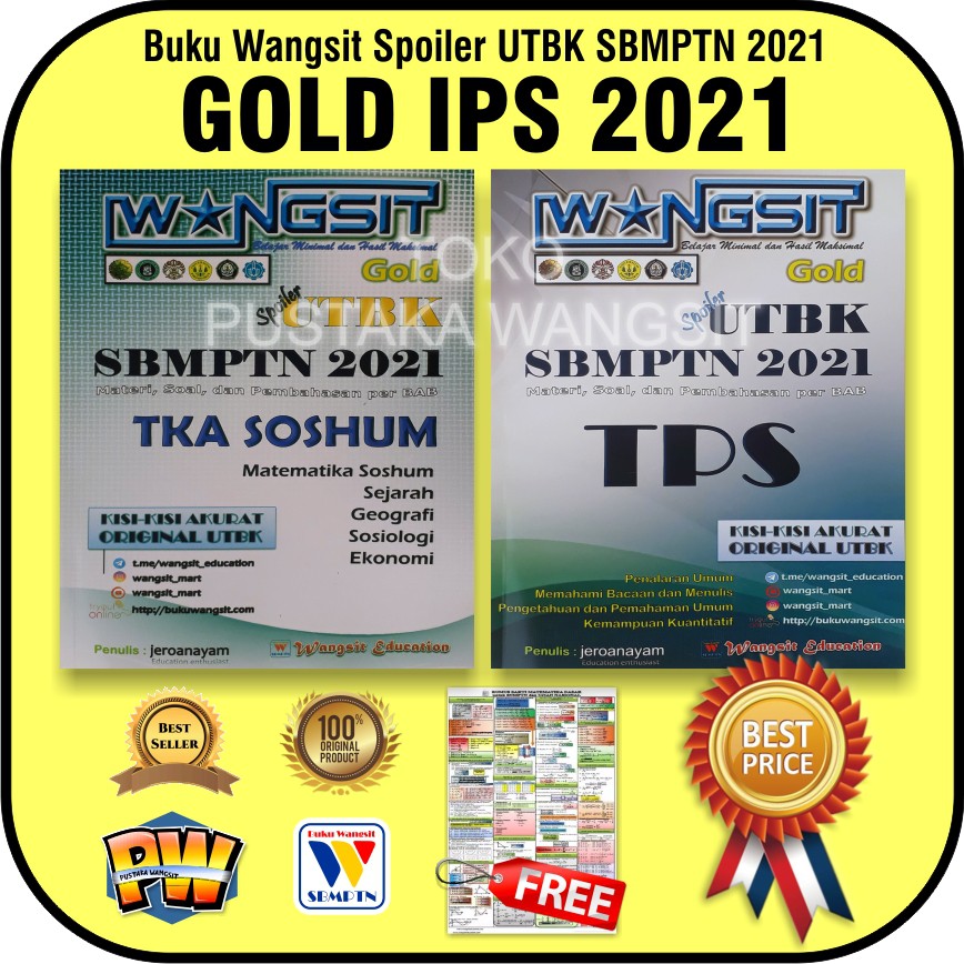 Buku SBMPTN 2021 / Buku Wangsit 2021 / SOSHUM / GOLD IPS ...