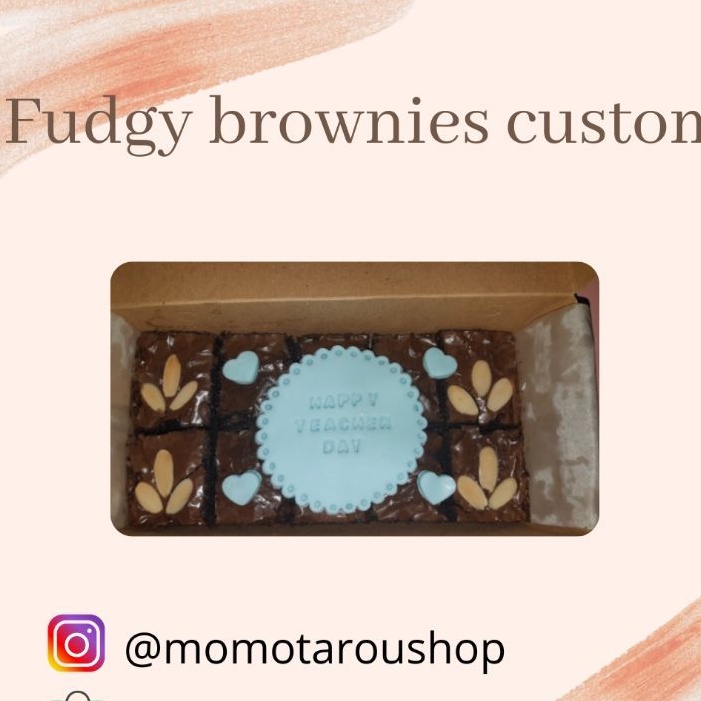 

brownies custom tulisan mini uk 20x10