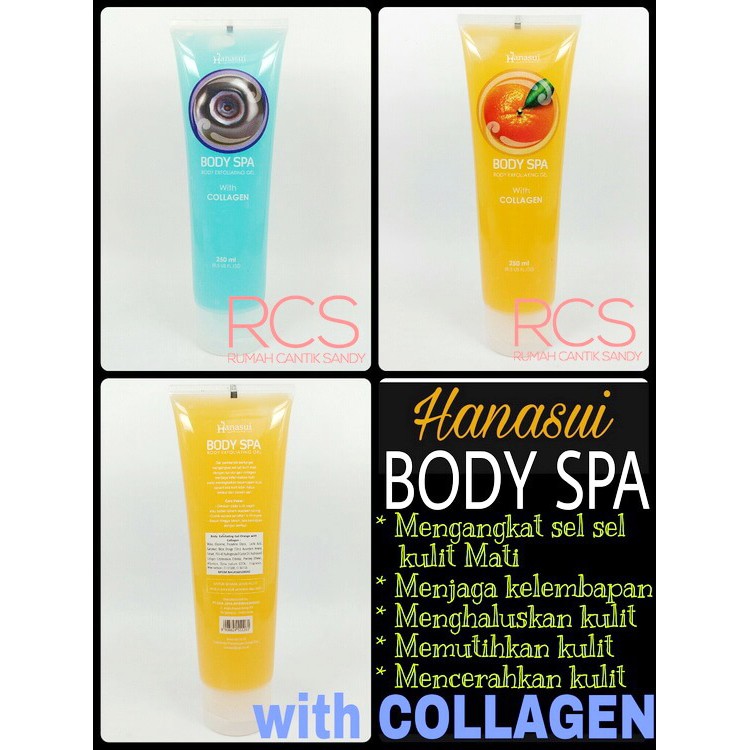 [BPOM] HANASUI BODY SPA ~ BODYSPA ~ GEL PERONTOK DAKI + COLLAGEN