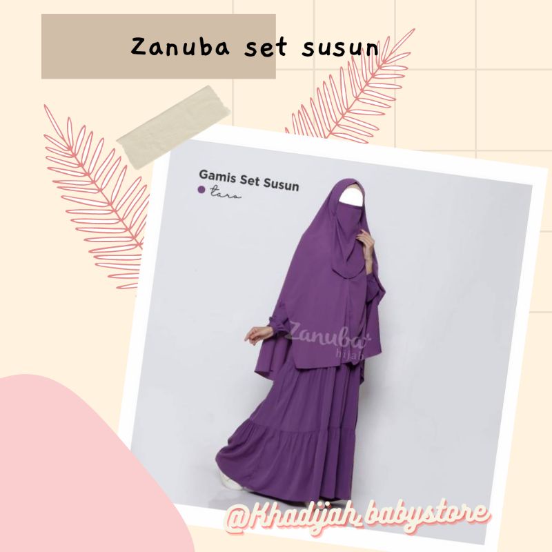 Zanuba Hijab Gamis susun set size m